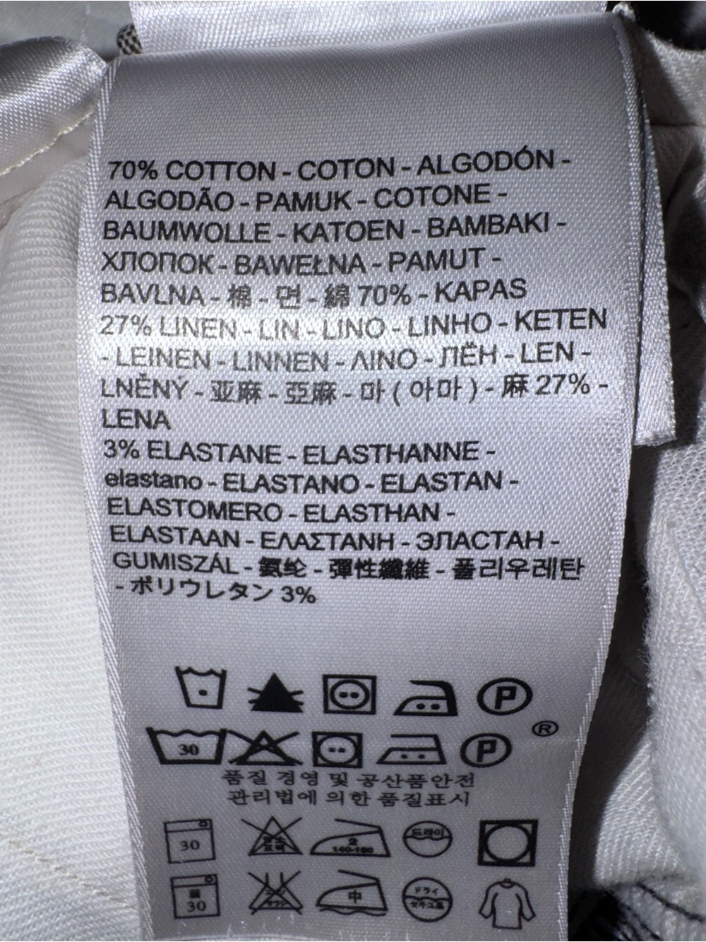 Levi’s Linen Blend Pants Men 36x32 Gray Slim Straight Casual Lightweight - Picture 7 of 9